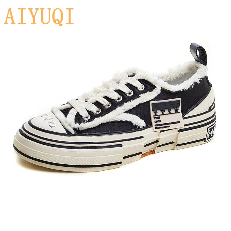 

AIYUQI/женские кроссовки; Новинка 2021 года; Сезон осень; Парусиновая обувь на плоской подошве; Женская повседневная обувь на толстой подошве; Же...