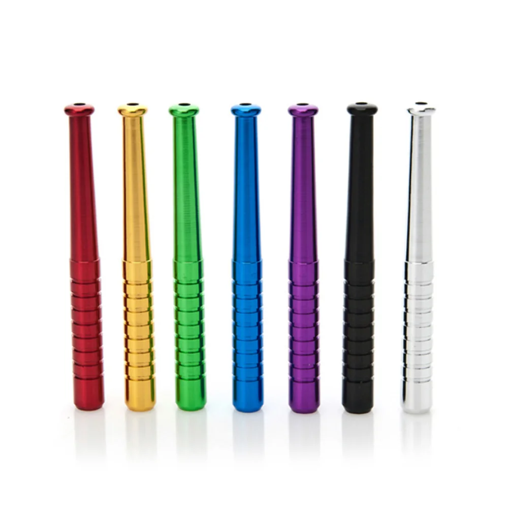 

200 шт./лот оптовая продажа курительных пищевых инструментов, сигарет 55 мм, металлическая табачная трубка, аксессуары для курения, бейсбольна...