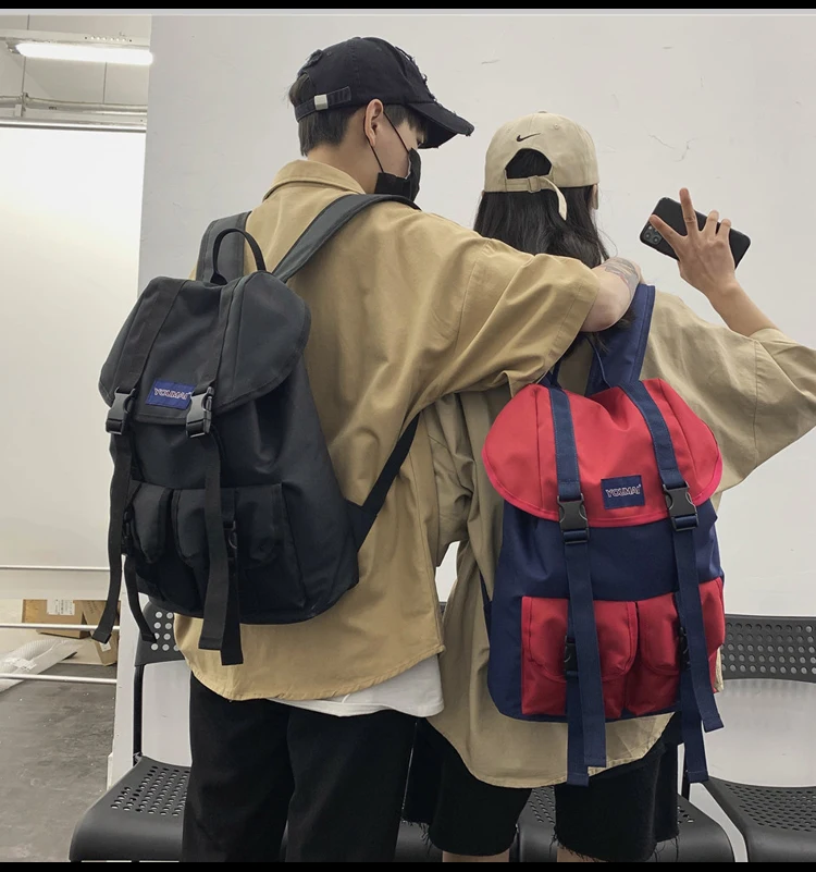 

PB4157 Backpack female college student schoolbag all-match travel backpack male 2021 new