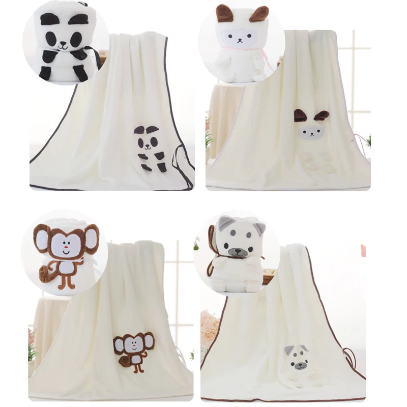 Single Blanket Cartoon Flannel Green Yellow Grey Bedspread Thicken Plush Cover for Bed Sofa Sleeping | Дом и сад