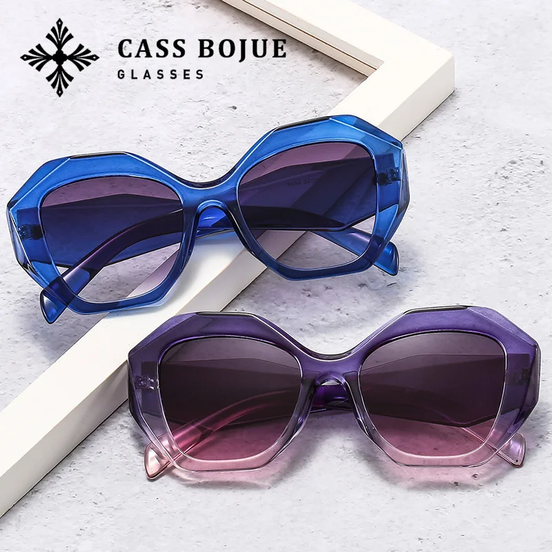 

New polygon women's fashion sunglasses gorgeous large frame UV400 Sunglasses