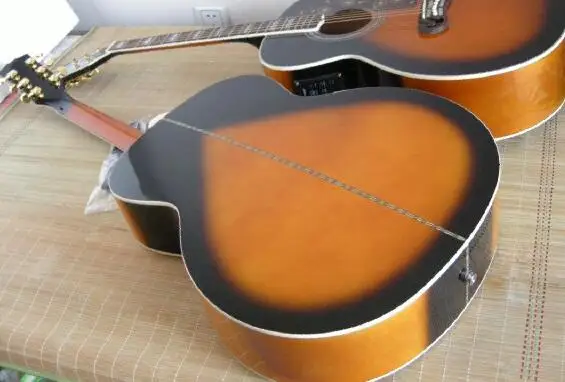 

Китайская гитара Заводская новая с рыбаком пикап J200 Акустическая гитара sunburst в наличии 8yue6