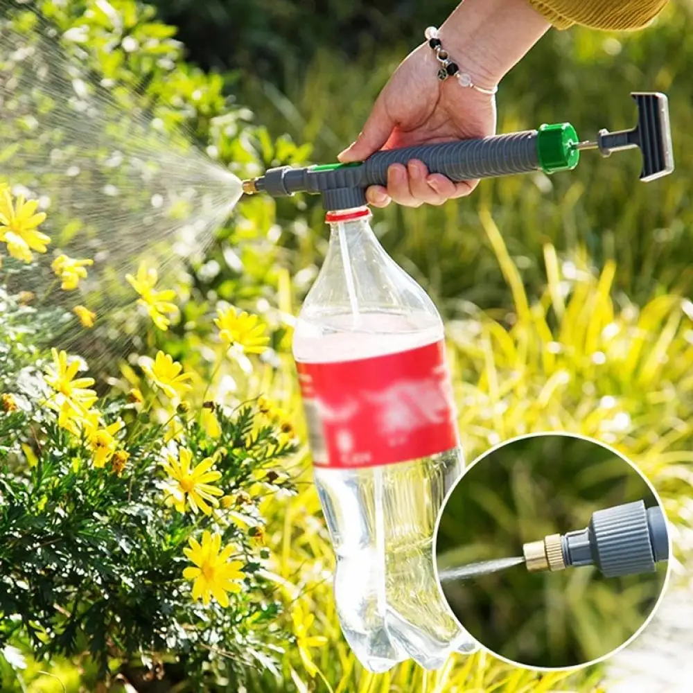 

Portable Plastic High Pressure Air Pump Manual Sprayer Adjustable Drink Bottle Spray Head Nozzle Household Garden Watering Tool