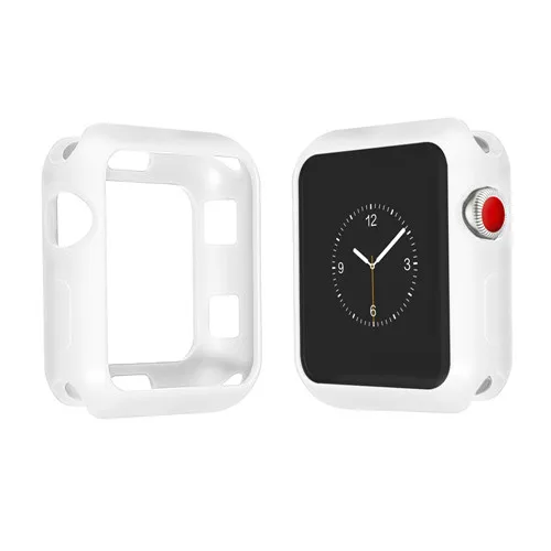 Чехол для apple watch 4 3 5 Чехол 44 мм/40 мм apple watch band 42 мм 38 мм iWatch чехол 3 2 1 рамка полный защитный чехол бампер - Цвет ремешка: white