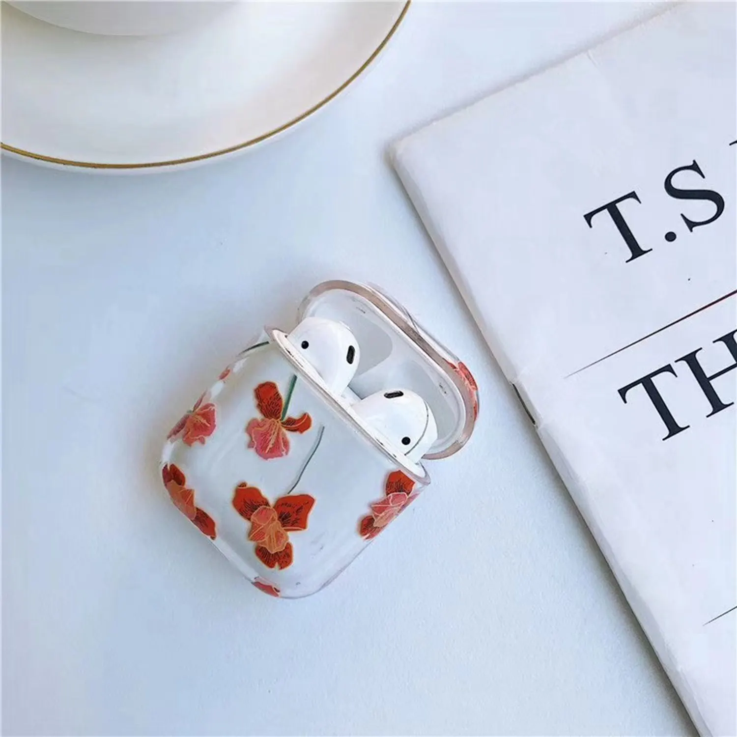 Беспроводной чехол для наушников для Airpods, чехол, Роскошный милый цветок, чехол для наушников для Apple Air Pods 2, чехол, защита, аксессуары для кожи - Цвет: 918P