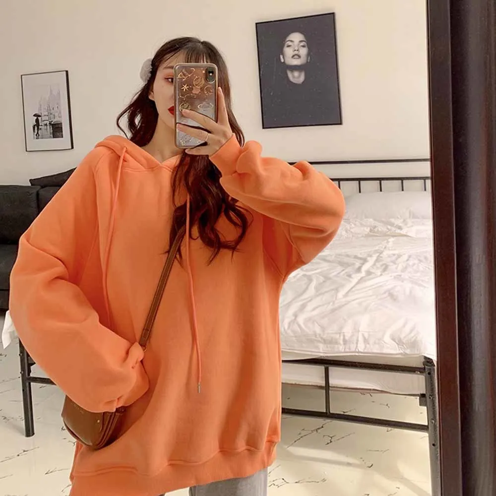 2021 Весенняя толстовка с капюшоном дьявольским Рогом Женская бархатная теплая