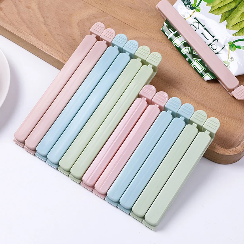 

5Pcs Food Bag Clips Househould Food Snack Storage Sealing Bag Clips Sealer Clamp Kitchen Tool ADW889