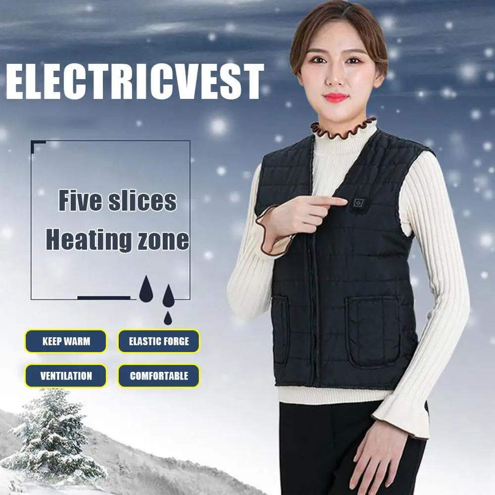 

Electric Heated Jacket USB Heated Vest Outdoor Warm Washable Women's Heating Vest Winter Autumn Hunting Vest Heating Jacket 2020