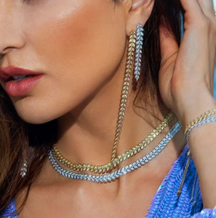 Роскошные модные дизайнерские серьги JANKELLY в форме листа с покрытием из