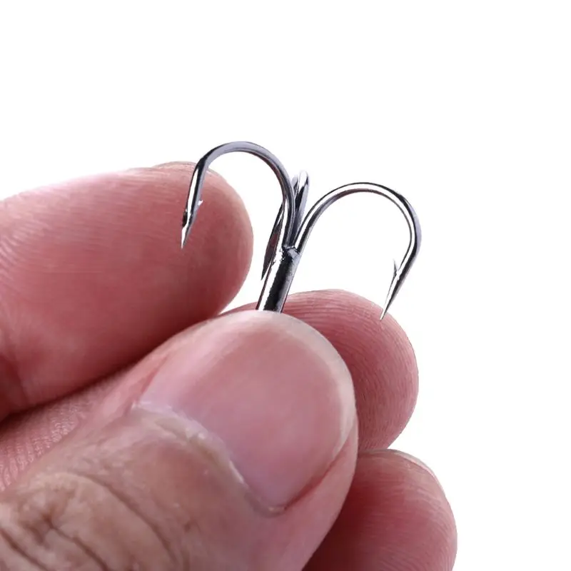 

20 Pcs/Set Fishing Hook Triple Hooks High Carbon Steel Sharp Barbed Tip Tackle Accessories 4#6#8#10#