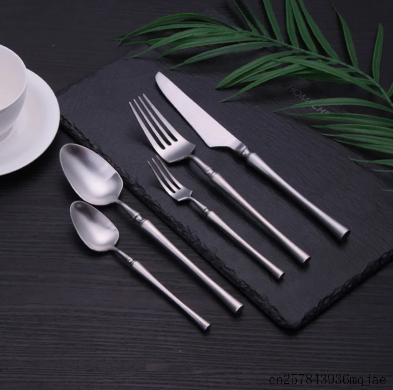 Серебряные столовые приборы набор столовых приборов ложки вилки и ножи западные