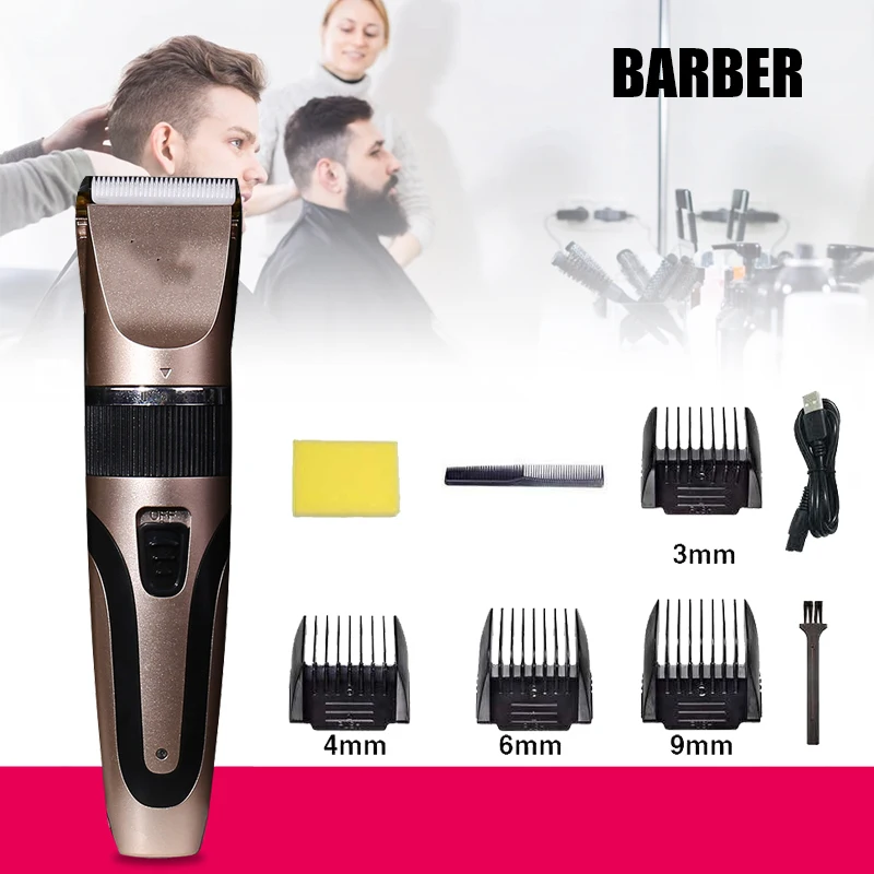 

Electric Hair Clipper Hair Trimmer For Usb Rechargeable Electric Shaver Beard Barbers Hair Cutting Machine Electric Hair Clipper