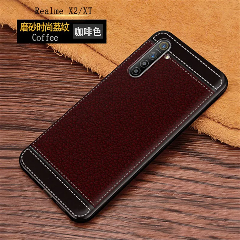 Чехол для OPPO Realme X2 чехол realmx2 RealmeXT Ударопрочный Мягкий силиконовый кожаный бампер
