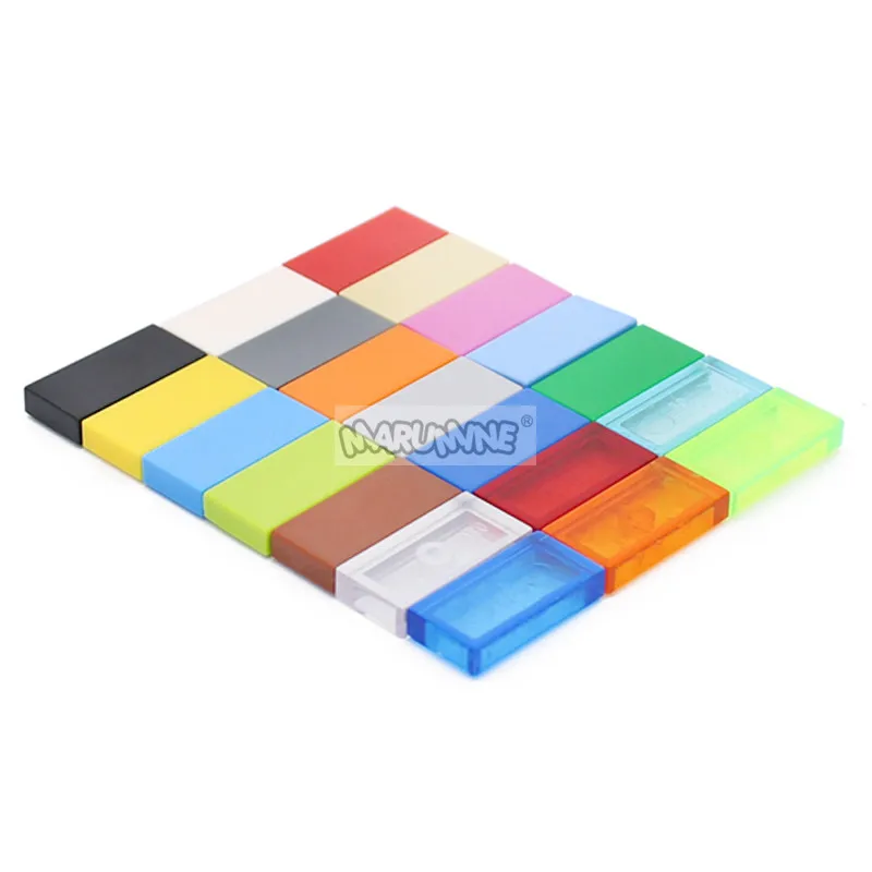 Marumine 200 шт. 1x2 плитка строительные блоки массовые аксессуары кирпичи 3069 кубики MOC