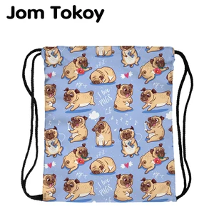 Новый Модный женский рюкзак JomTokoy на шнурке, дорожный рюкзак с мультяшным принтом собаки, женский рюкзак на шнурке