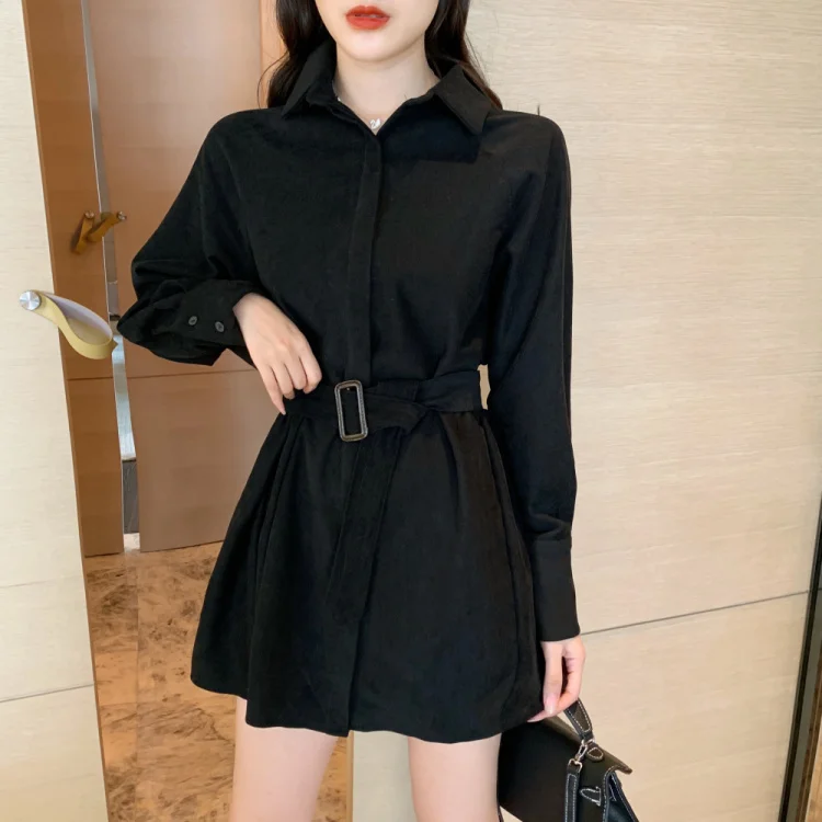 

Make firm offers in the fall of the new corduroy shirt long coat tide female relaxed joker