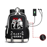 tokyo revengers anime backpack cute cosplay print usb shoulderbag travelbag bookbag laptop school bags for boy girl outside 2021