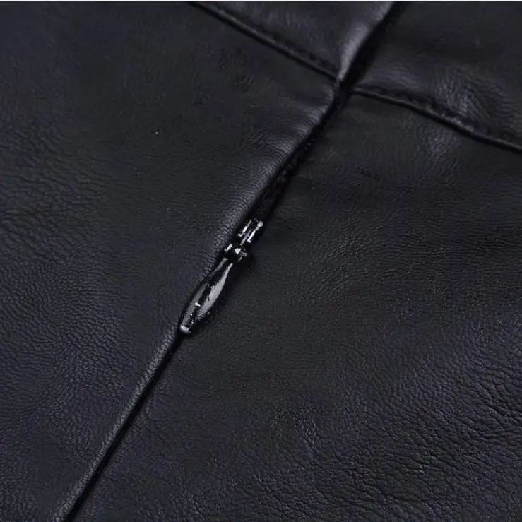 Женская кожаная юбка-трапеция винтажная юбка средней длины с высокой талией и