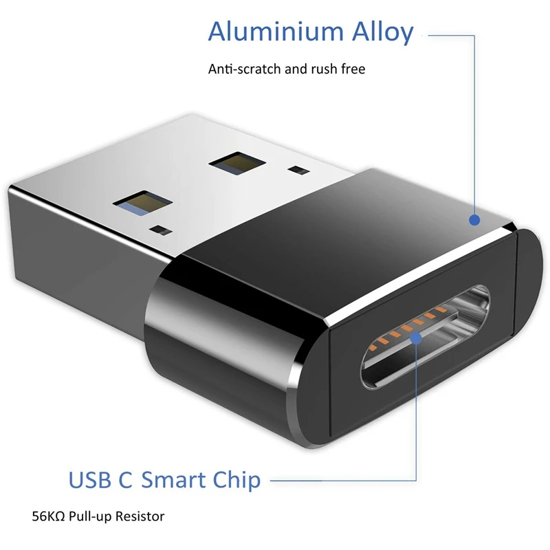 Адаптер Usb C-Usb Male Мини Высокоскоростной C Female (Type-C) к A адаптер для быстрой зарядки и