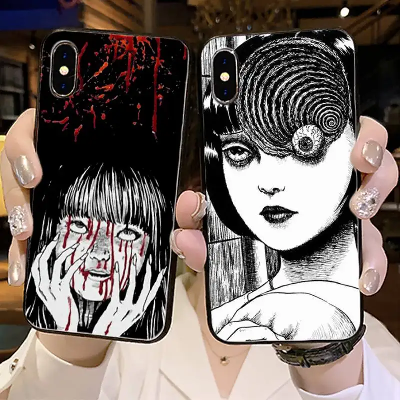 

Junji Ito Japan horror anime Newly Arrived Black Cell Phone Case For iphone 5 5s 5c se 6 6s 7 8 plus x xs xr 11 pro max