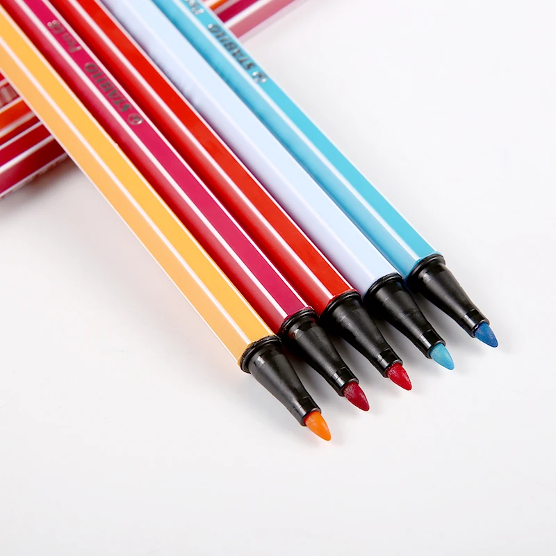 Stabilo Premium Felt Pen 68 (with 50 Different Colours) Metal Case Pack of 50 enlarge