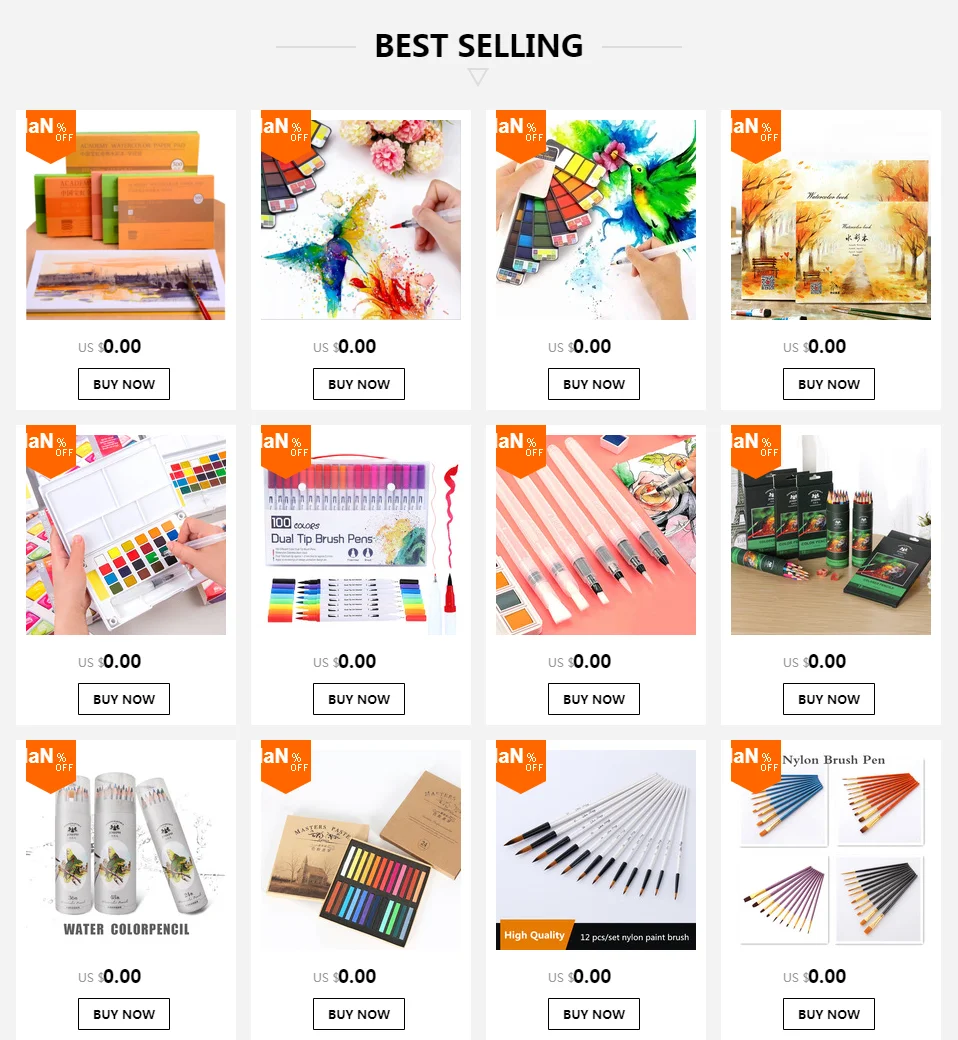10pcs/set DIY Kids Watercolor Gouache Paint Brushes Round Pointed Tip Nylon Wooden Hair Oil Painting Brush Pen Set Art Supplies