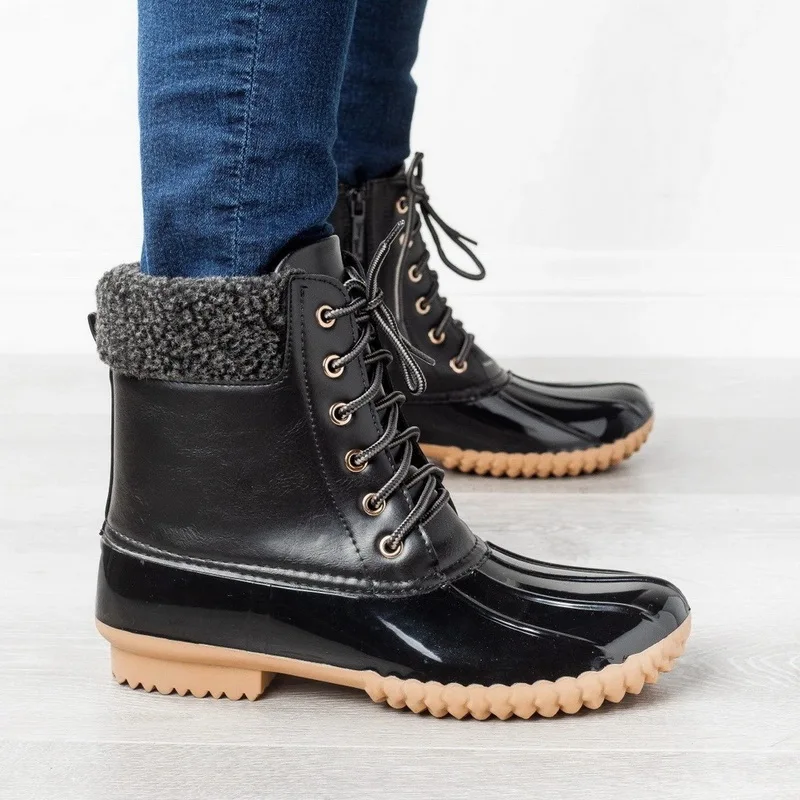 Adisputent зимние ботинки в байкерском стиле теплые на шнуровке ретро женские