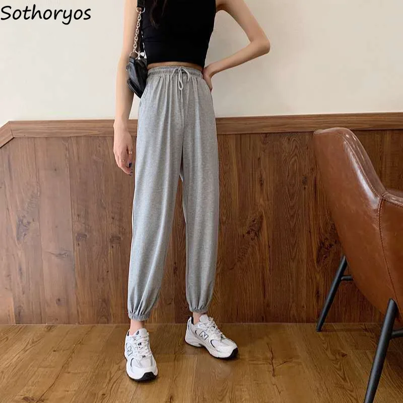

Sleep Bottoms Women Solid Korean Style Chic Trendy Popular Leisure Soft HomeWear College Students Ins Comfortable Spring Female