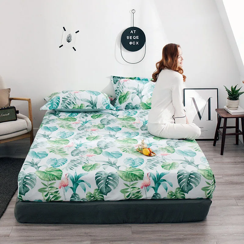 Простыня эластичная простыня одинарная двойная двуспальная хлопчатобумажная