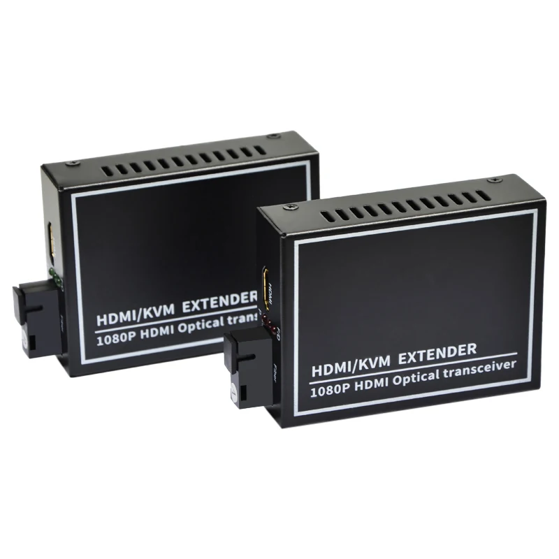 1 Pair SC port Fiber video media fiber extender 1080P HDMI audio and video optical end machine HDMI fiber optic transmitter