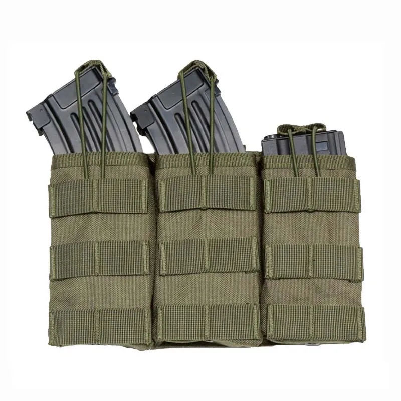 Green Triple Mag Bag Хорошее военное снаряжение тактический жилет Пейнтбол охотничий жилет тактический, для жилета, для страйкбола Спорт на открытом воздухе CS Wargame боевой Перевозчик жилет - Цвет: Green Triple Mag Bag