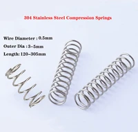 1pcs compression spring wire dia 0 5mm 304 stainless steel y type compressed spring return spring length 120 305mm