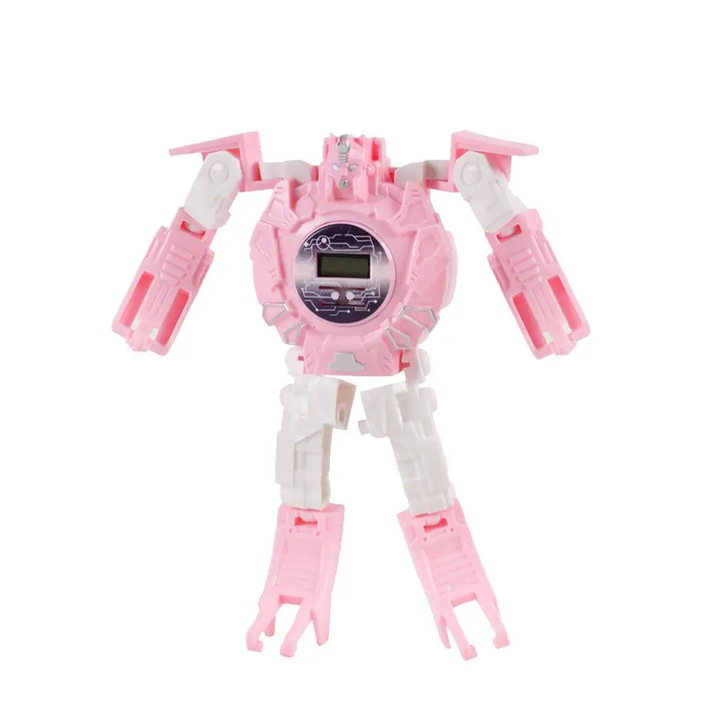 

Plastic Kids Robot Watch Digital Deformed Electronic Robot Watch Toys 2 In 1 Deformation Robot Watch Toys For Boys Girls