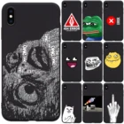 Чехол для iPhone 11 Pro Max XR Xs 5 5s 6 6s 7 8 Plus SE SE2 2020, черный чехол с забавным принтом