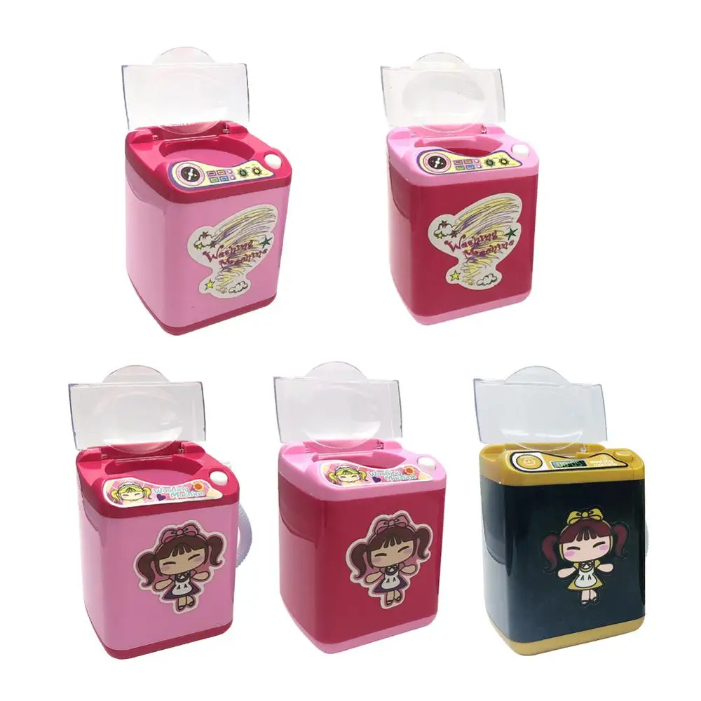 

Mini Simulation Electric Washing Machine Play Toy Makeup Brush Cleaner Gift Children Educational Pretend Play Toy Doll Furniture