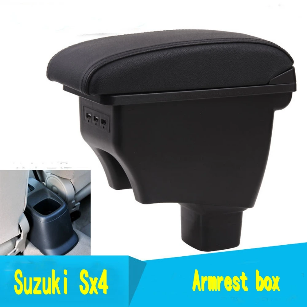 Для Suzuki Sx4 2007-2013 центральная консоль ящик для хранения подлокотник вращающийся 2008