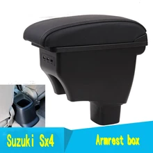 For Suzuki Sx4 2007-2013 Center Centre Console Storage Box Armrest Rotatable 2008 2009 2010 2011 2012