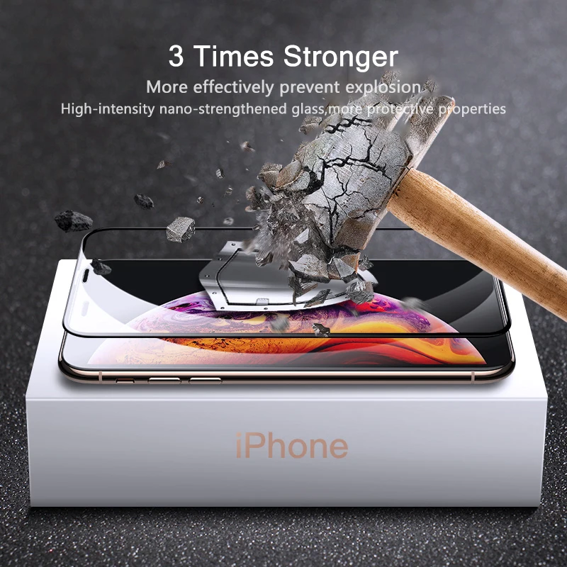 RDCY 6D полное покрытие закаленное стекло для iPhone 11 XS XR MAX клеевое Защитное 12 6 1