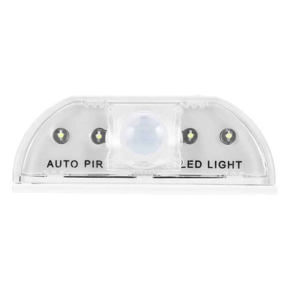 

4 LED Beads Auto PIR Infrared Detection Motion Sensor Home Door Stairway LED Lamp Night Light Bedroom Kitchen Hallway Stairs Hot