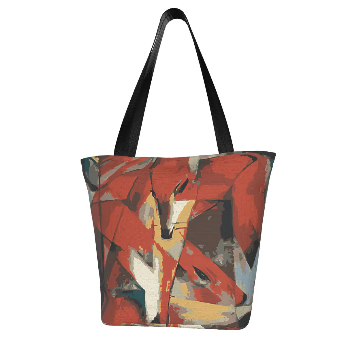 Franz Marc'S Foxes Shopping Bag Aesthetic Cloth Outdoor Handbag Female Fashion Bags