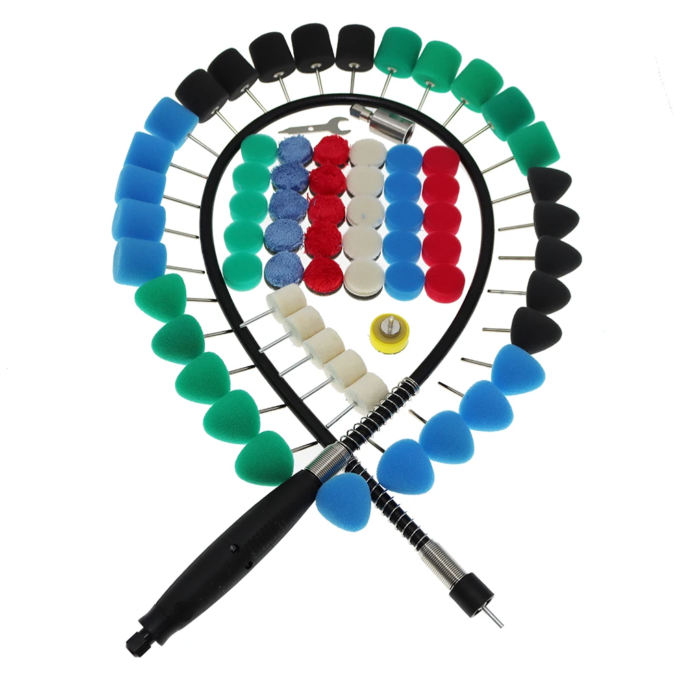 

Набор губки для полировки деталей салона автомобиля, инструмент для точной шлифовки и полировки мягких валов для дверных ручек и фар