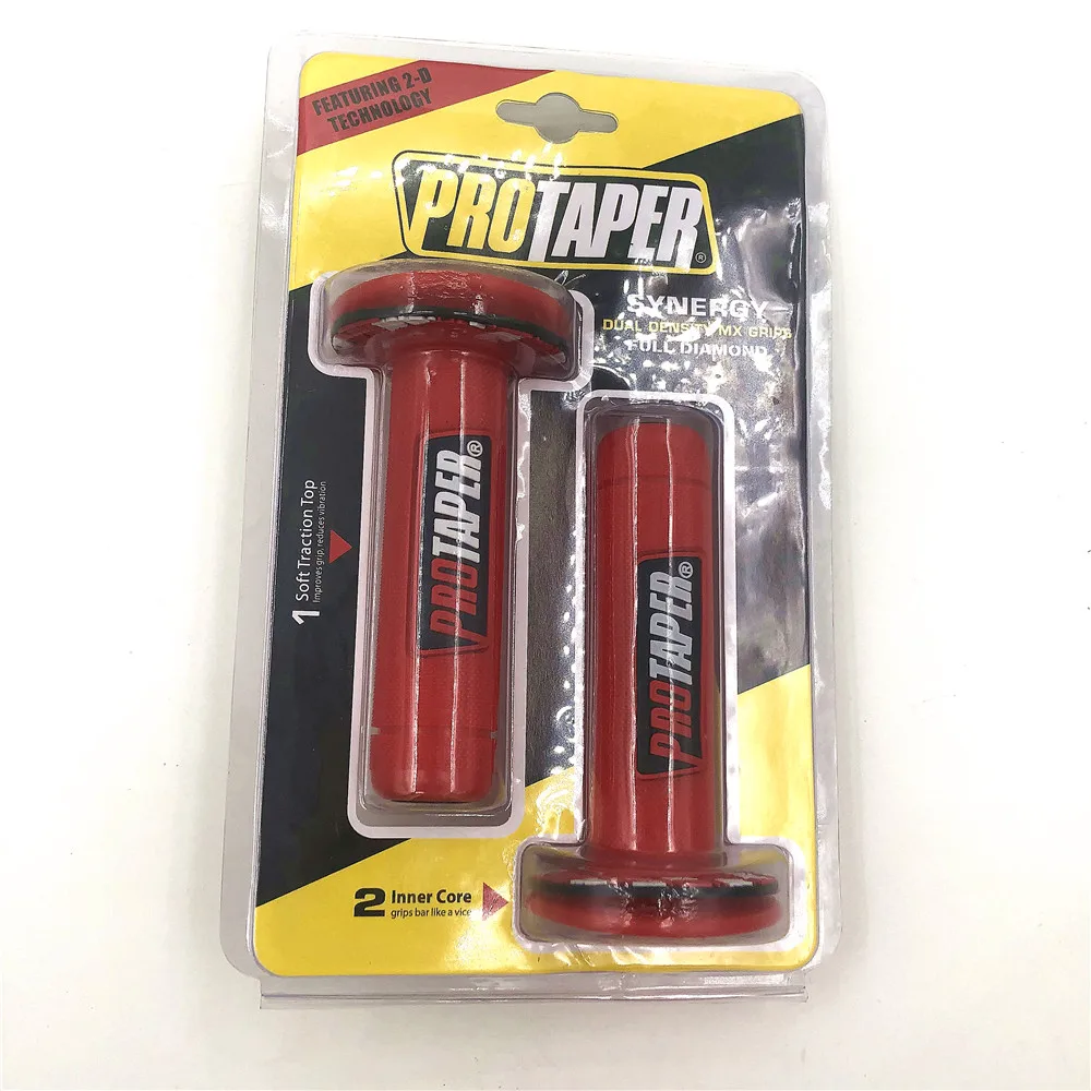 Red Full Box Рукоятка Pro taper для мотоцикла, высокое качество, Protaper, Dirt Pit Bike, для мотокросса, 7/8 дюймов, руль, резиновый гель, рукоятки, Тормозные ручки - Цвет: Red Full Box