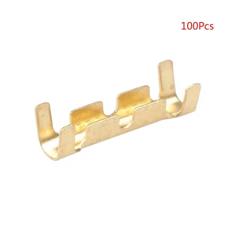 

100 Pcs U-shape Copper Ring Terminals Crimp Kit Small Teeth Terminal Fascia Cold Inserts Connectors Cold Terminal
