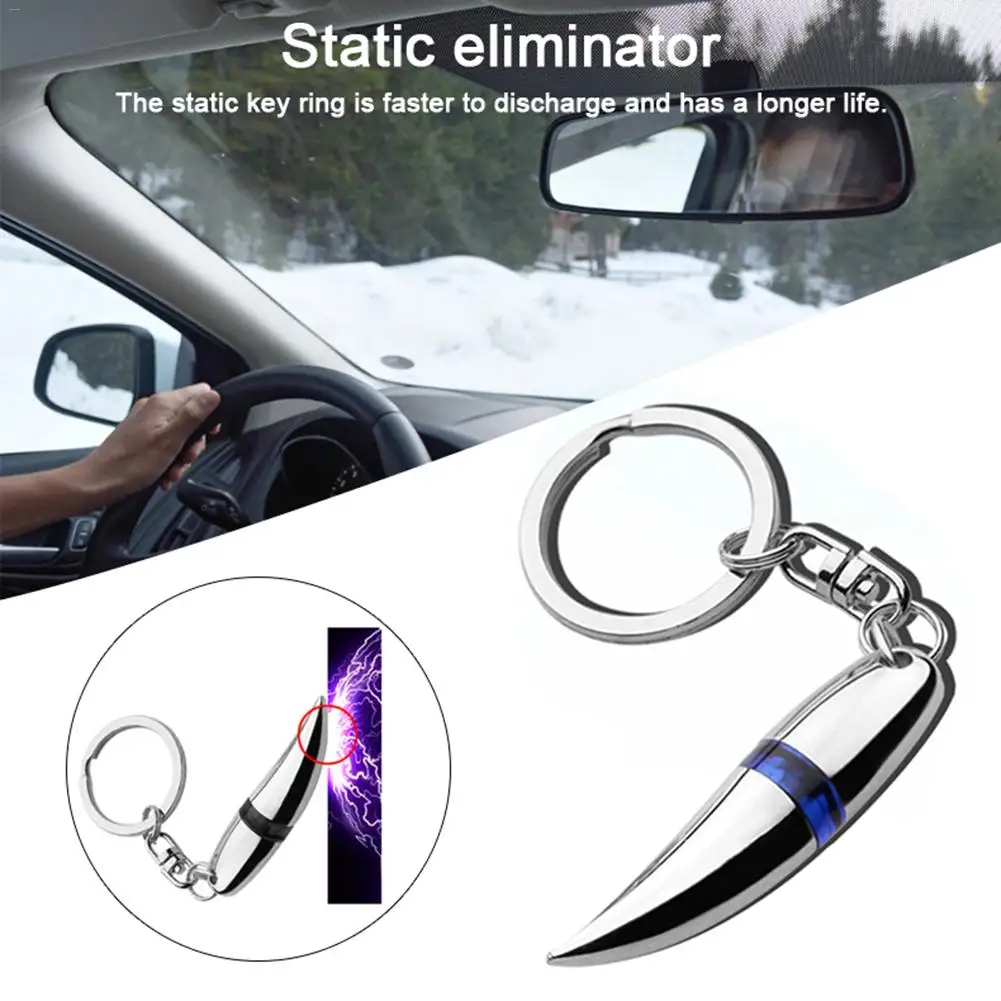 

Car Static Remover Human Body Static Eliminator Discharger Copper and Acrylic Anti-Static Keychain Tool Sets