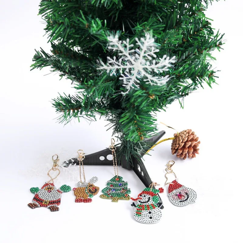 Рождественские Подвески DIY алмазная живопись брелок ручной работы телефона