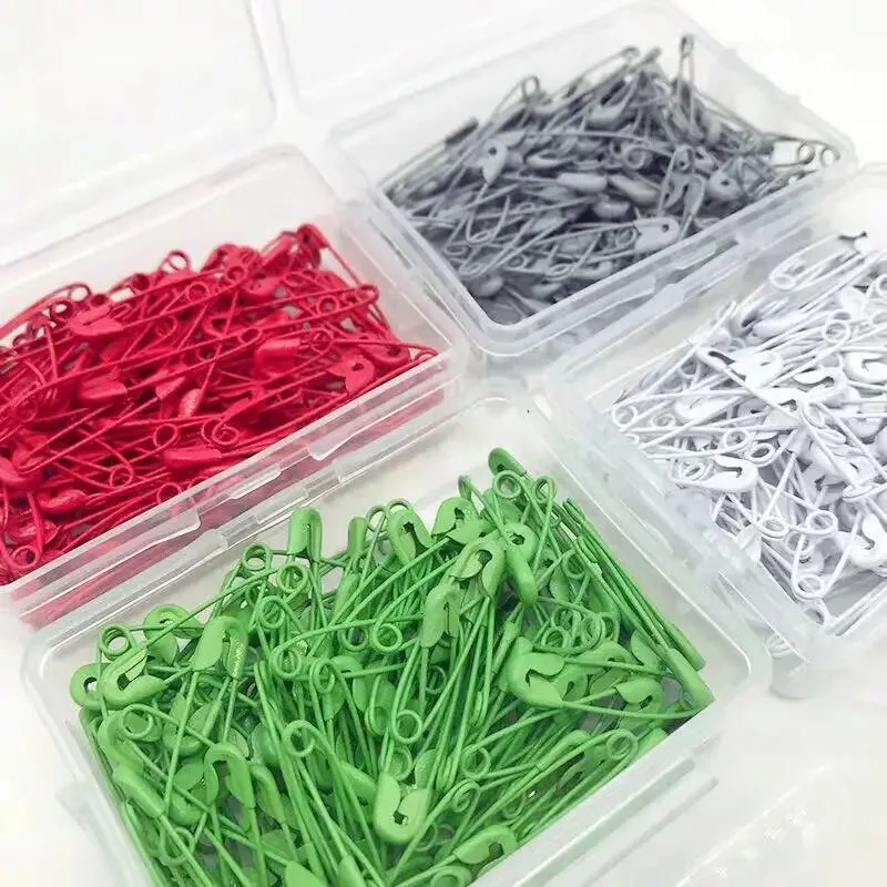 

100pcs/box Color Pins Small Safety Pins Fixed Clothes Clothing Store Tag Sling Buckle Pin DIY Handmade Decorative Paper Clip
