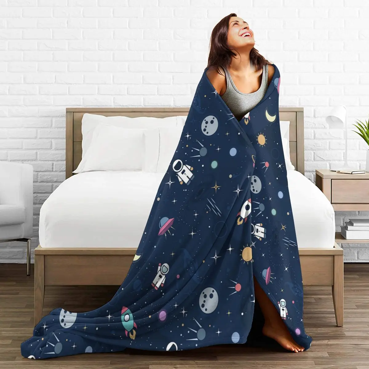 

3D Cartoon Sherpa Blanket Warm Super Soft Flannel Office Nap Bedspread Sofa Bedding Plush Quilt Plaids 296055278