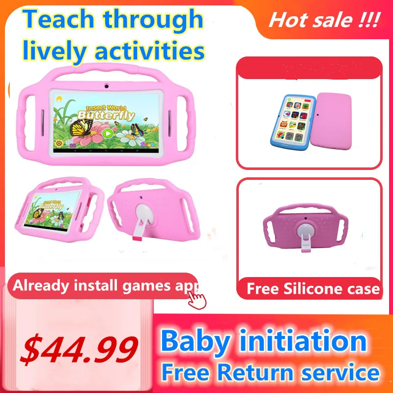 Лидер продаж 7-дюймовый детский планшет M755 Android 7 четырехъядерный процессор 1 ГБ/8