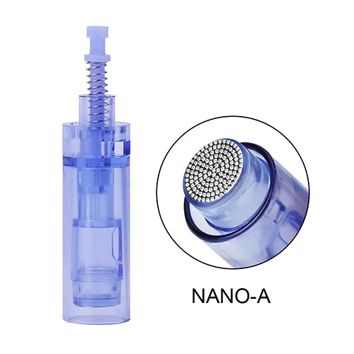 Nano A 10/50 шт в наборе, иголочный картридж байонет для Дерма ручка Dr ручка A1 Nano/9/12/36/42 стежков на каждые Nano картридж Dr. Pen средства ухода за кожей с микро иглами - Габаритные размеры: Nano A