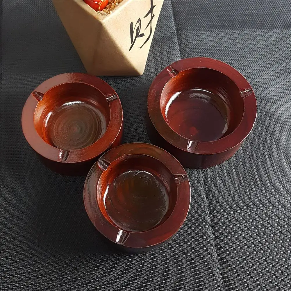 Однотонная деревянная пепельница ручной работы уникальная ювелирная маленькая